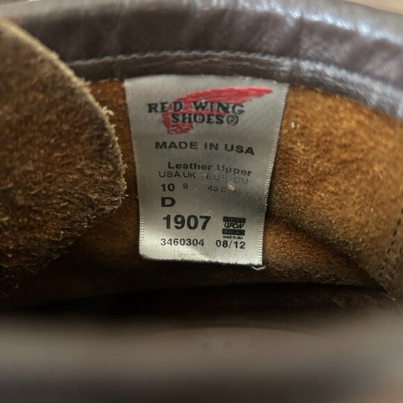 Red Wing 1907 Heritage Moc Toe Work Boots Mens 10 D - Picture 6 of 12